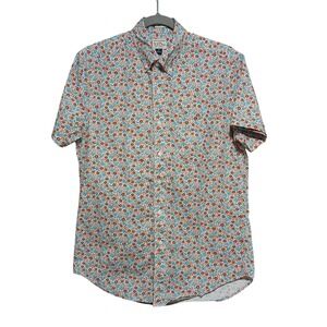 J.Crew Men's Classic Fit Short Sleeve Button DownShirt SizeSFloral Print Stretch